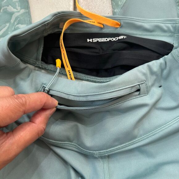 Under Armour Speedpocket Floral High Waist Compression Ankle Leggings Size M - Picture 6 of 11